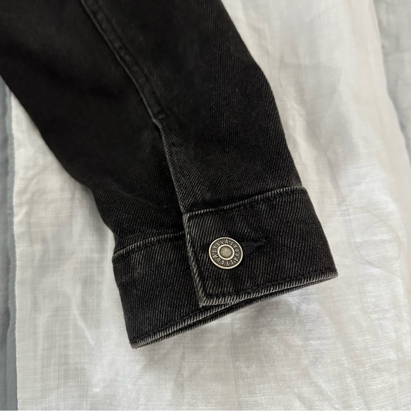 ASOS black jean jacket size medium - Picture 2 of 3